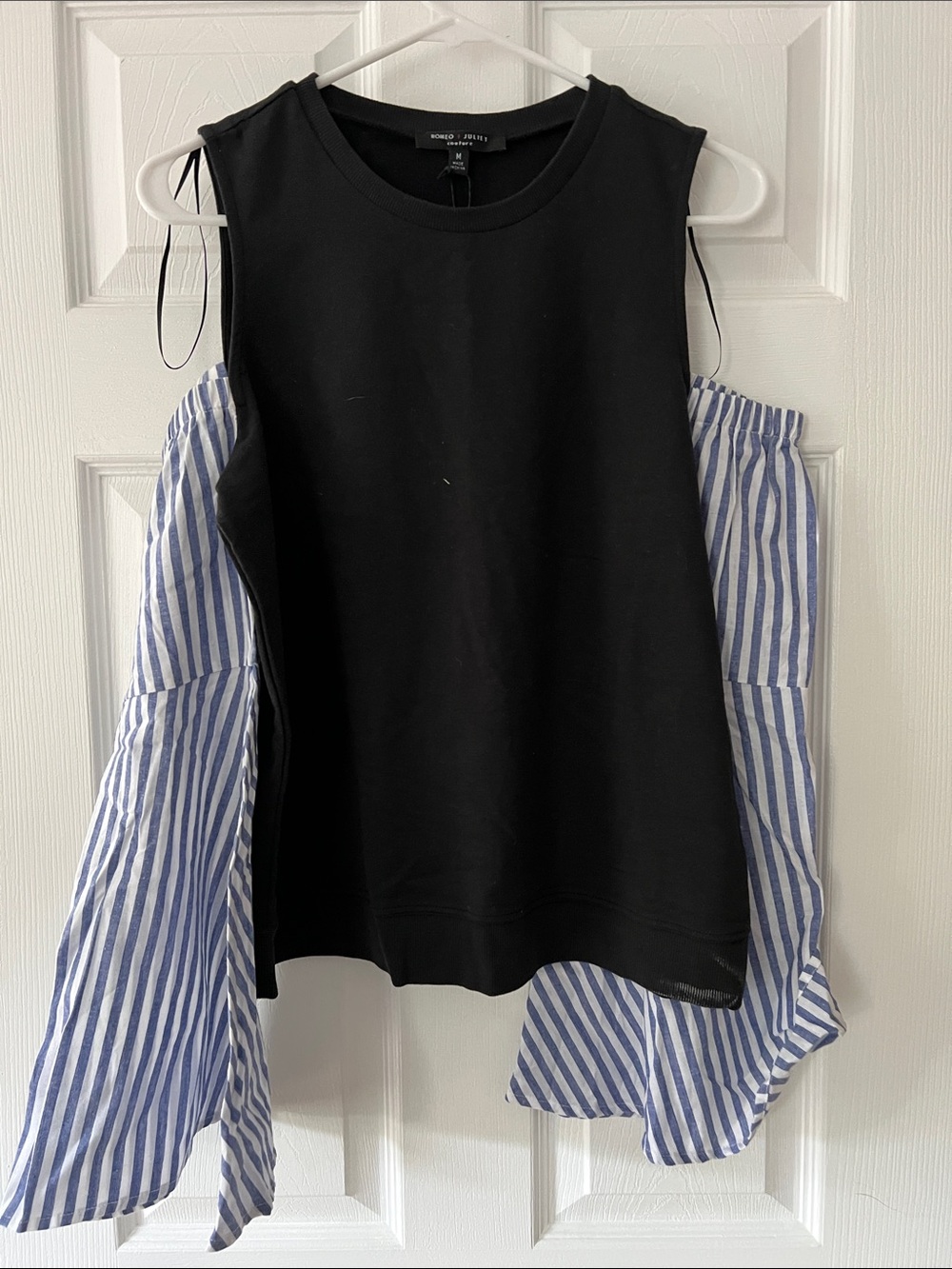*FINAL OFFER* Romeo & Juliet Navy with Blue-White Striped Sleeves